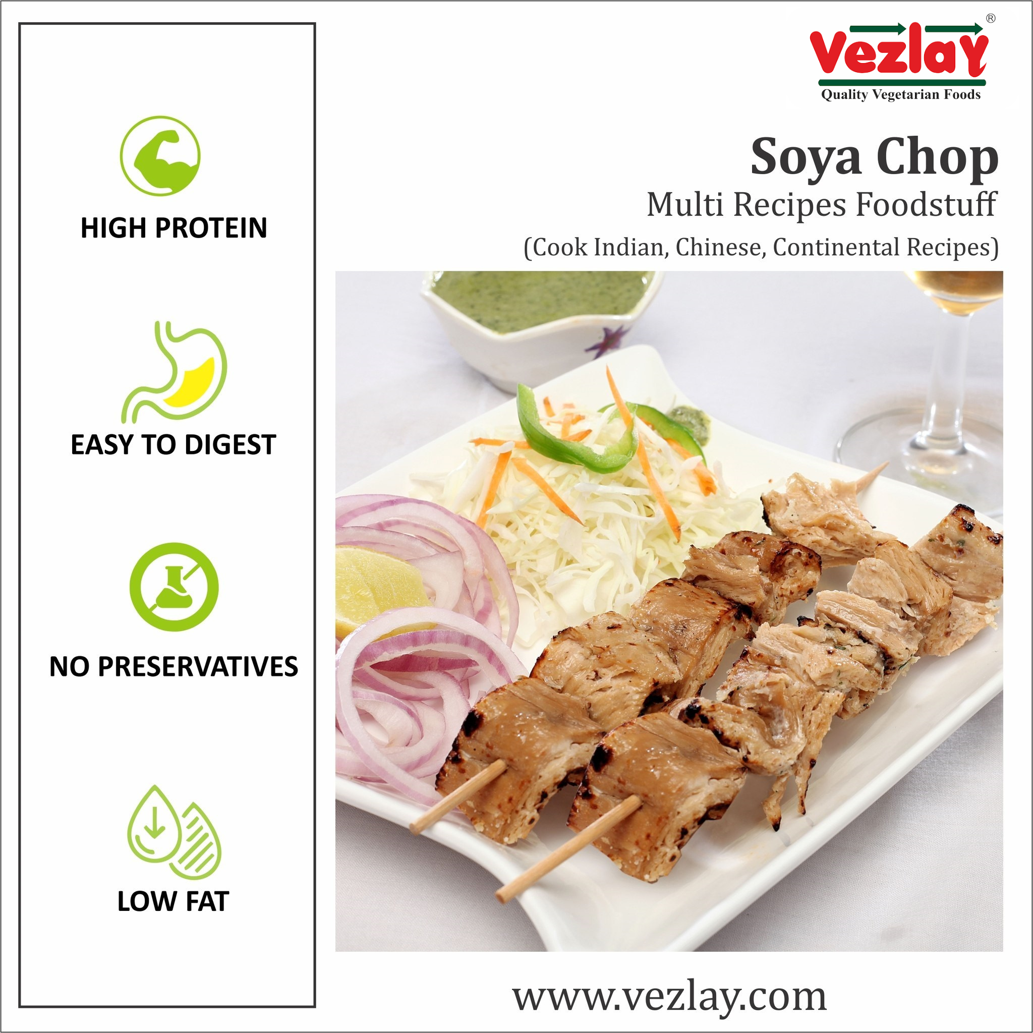 Vezlay Foods | Soya Chaap: A Premium Plant-Based Protein for Modern Indian Meals