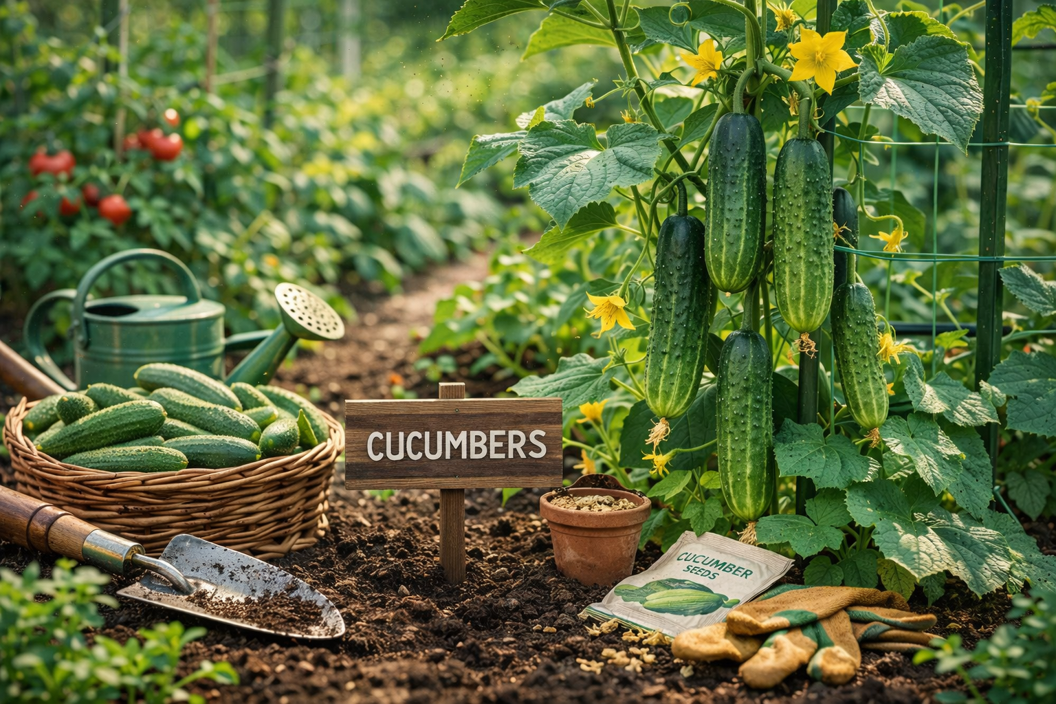 A Complete Guide to Growing Cucumbers in a Kitchen Garden 