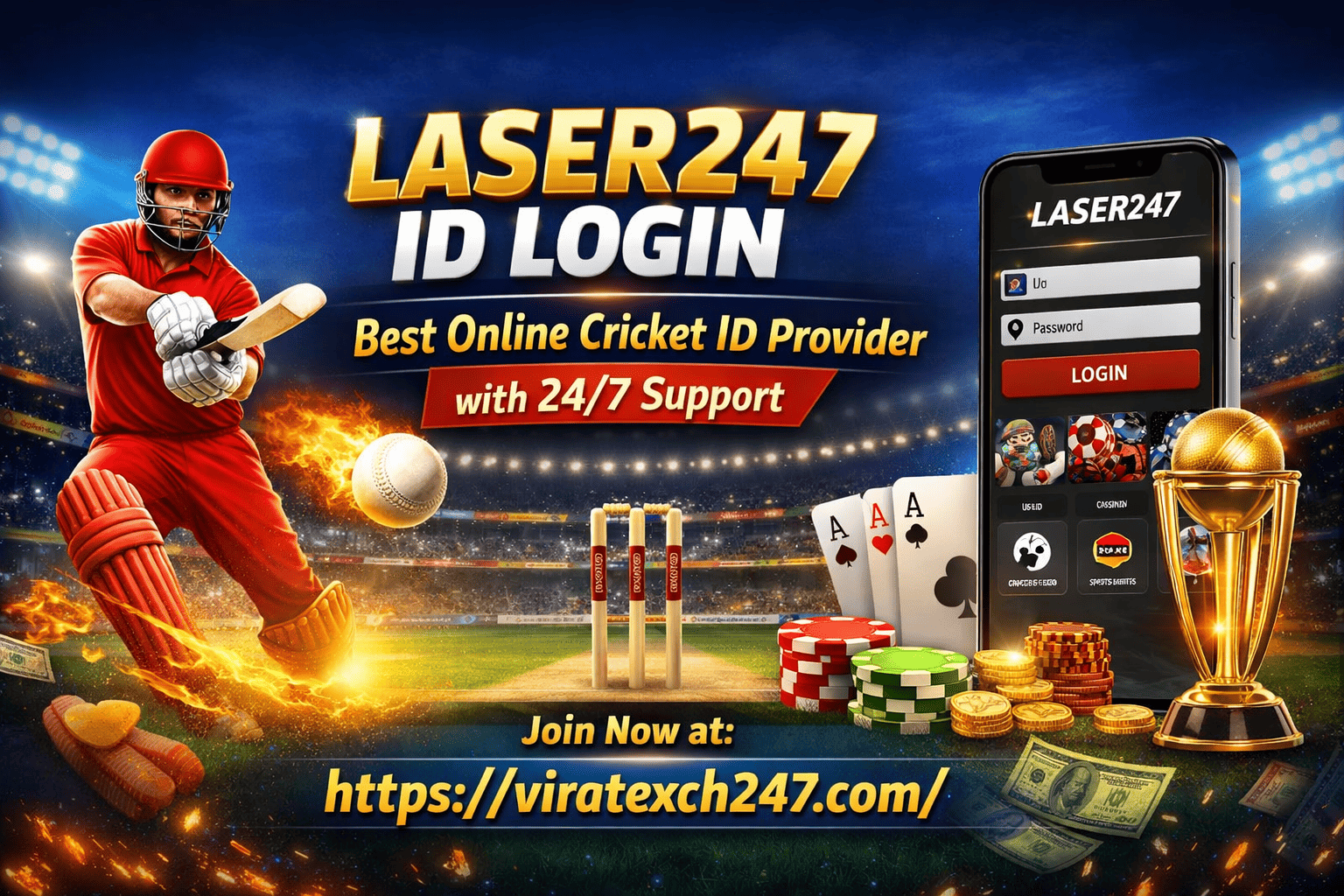 Laser247 ID Login | Best Online Cricket ID Provider with 24/7 Support