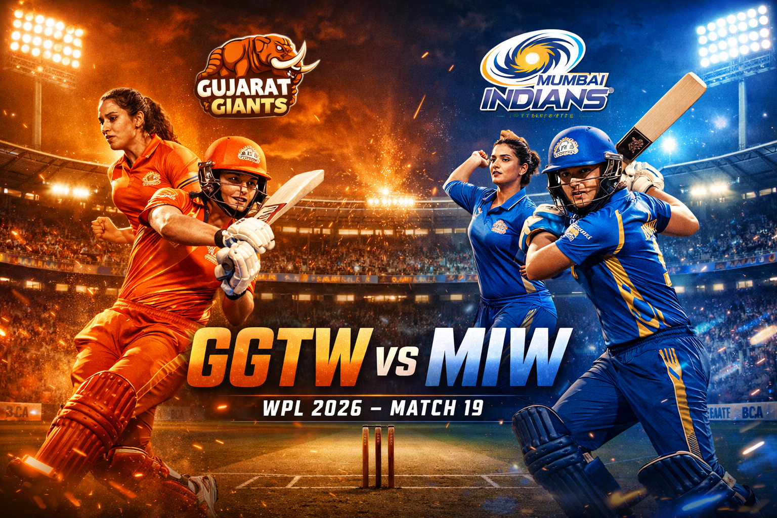 GGTW vs MIW WPL 19th Match Prediction: Evening Chase Set to Seal the Deal