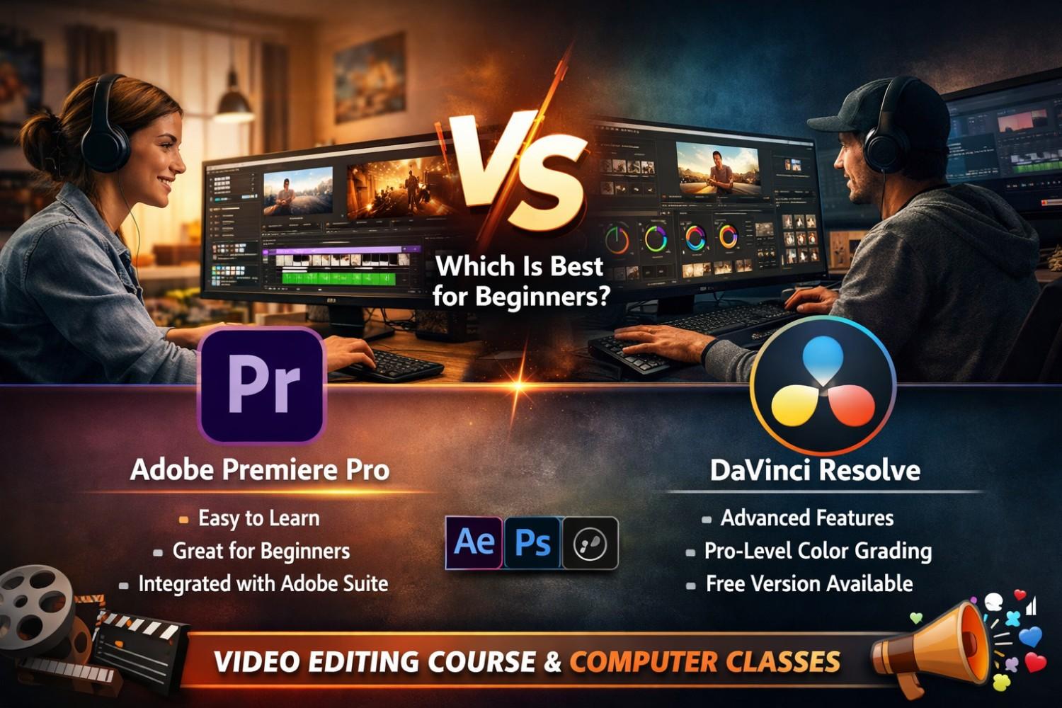Adobe Premiere Pro vs DaVinci Resolve: Which Is Best for Beginners?
