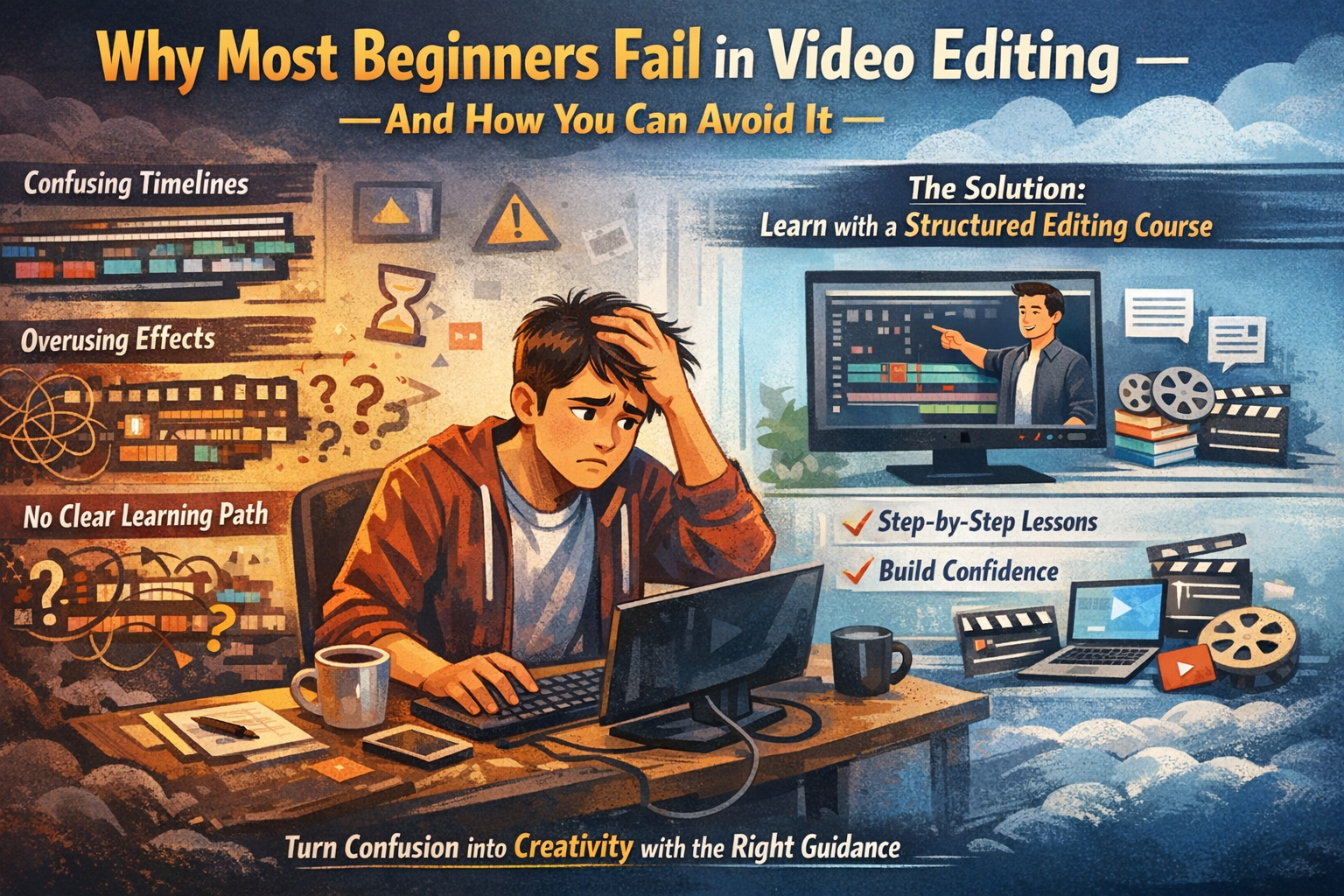 Why Most Beginners Fail in Video Editing — And How You Can Avoid It