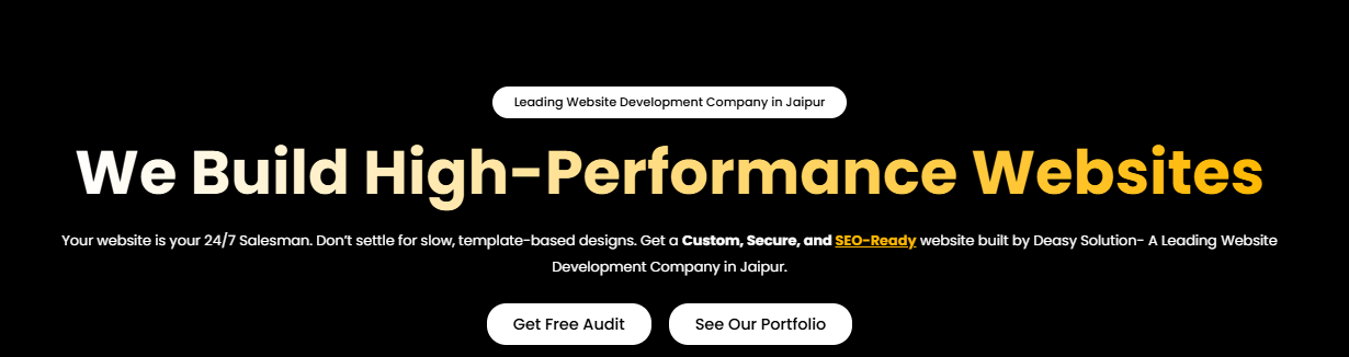 Website Development Company in Jaipur – Build Powerful Digital Presence with Deasy Solution