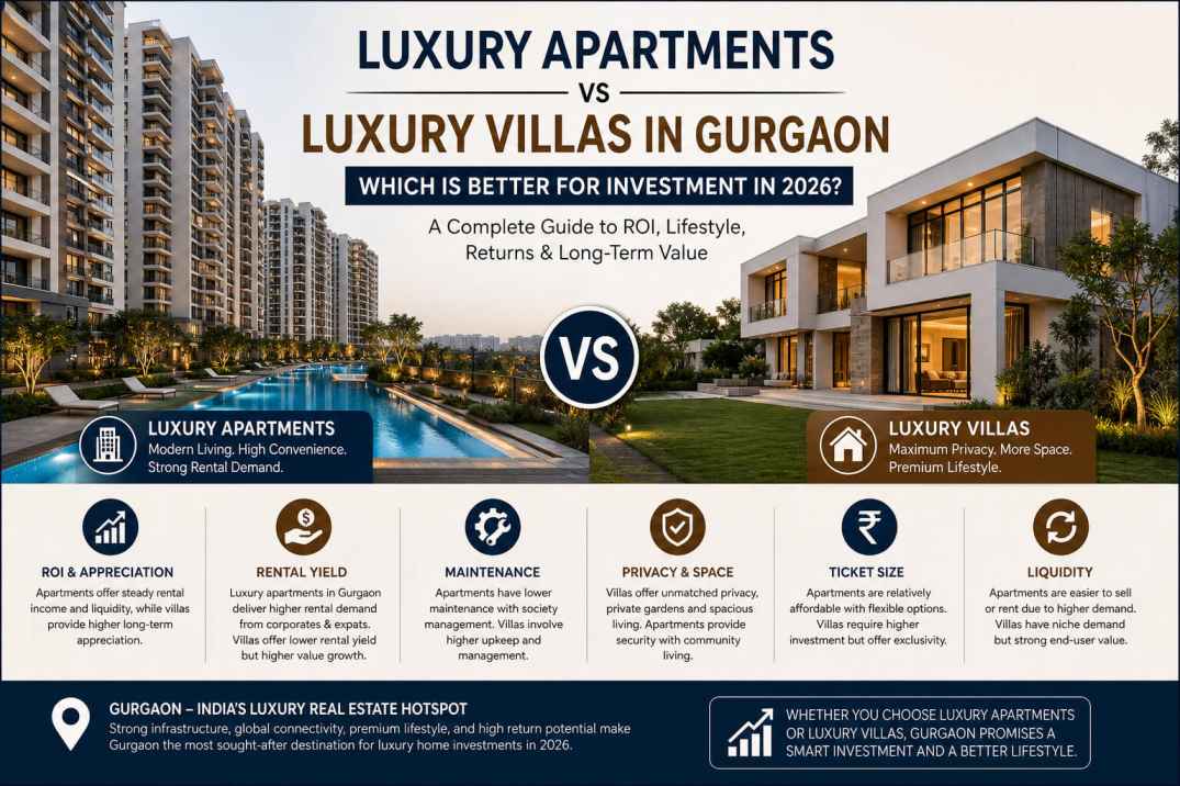 Luxury Apartments vs Luxury Villas in Gurgaon: Which Is Better for Investment in 2026?