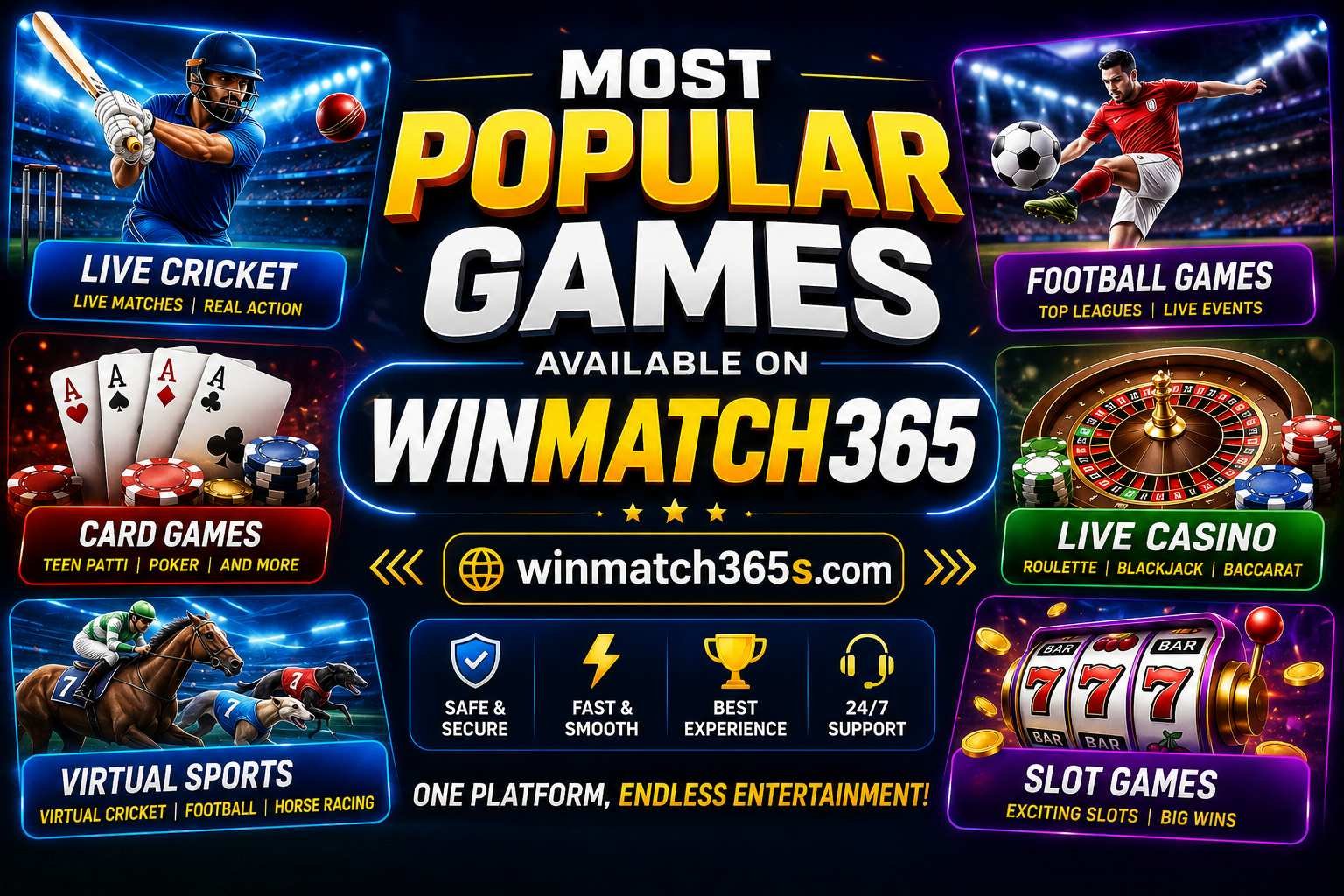 Most Popular Games Available on Winmatch365