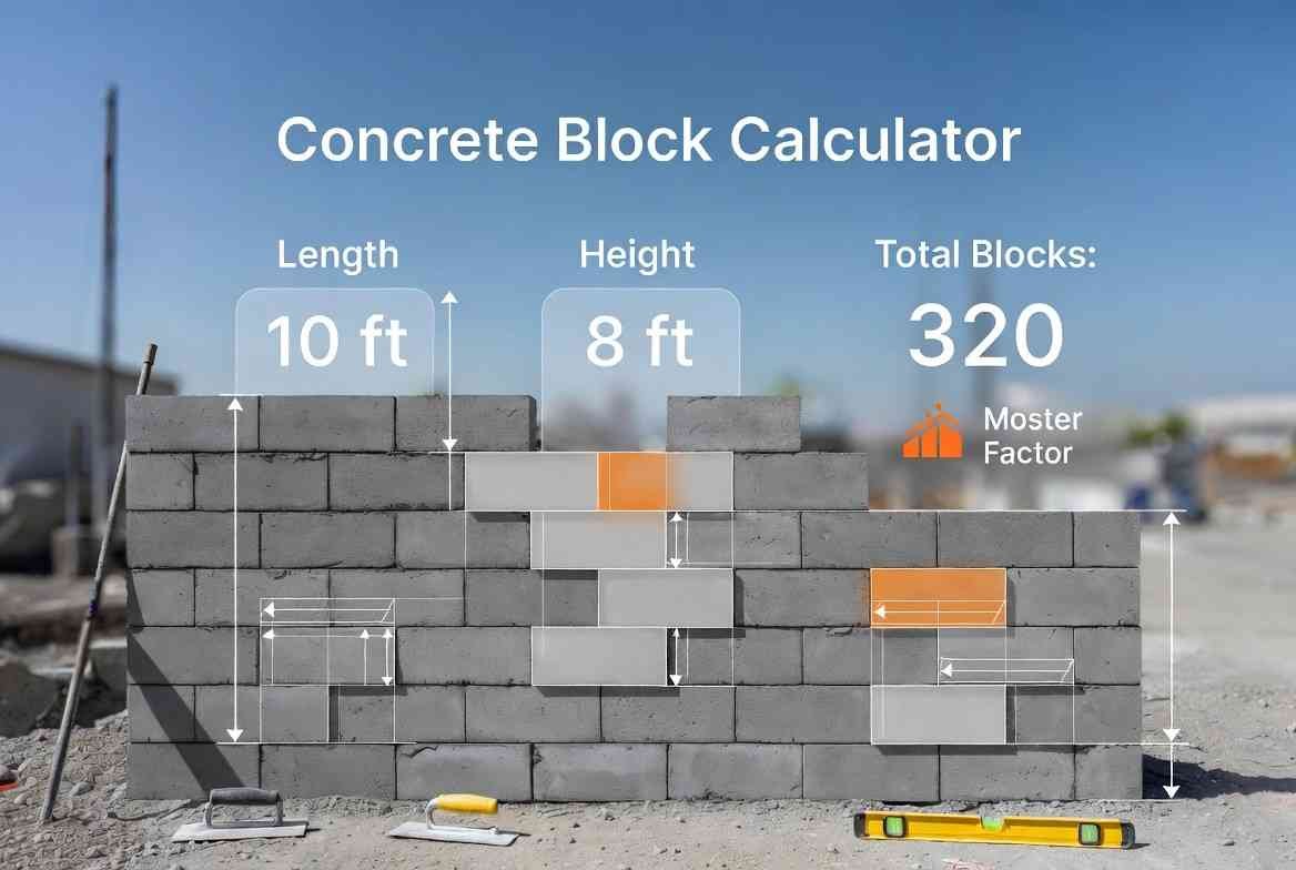 Concrete Block Calculator – Free Tool to Estimate Blocks, Mortar & Construction Costs