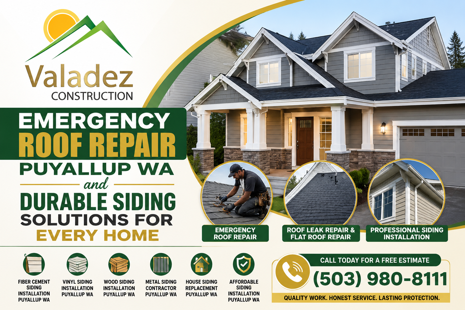 Best House Siding Replacement Puyallup WA for Long-Lasting Exterior Protection