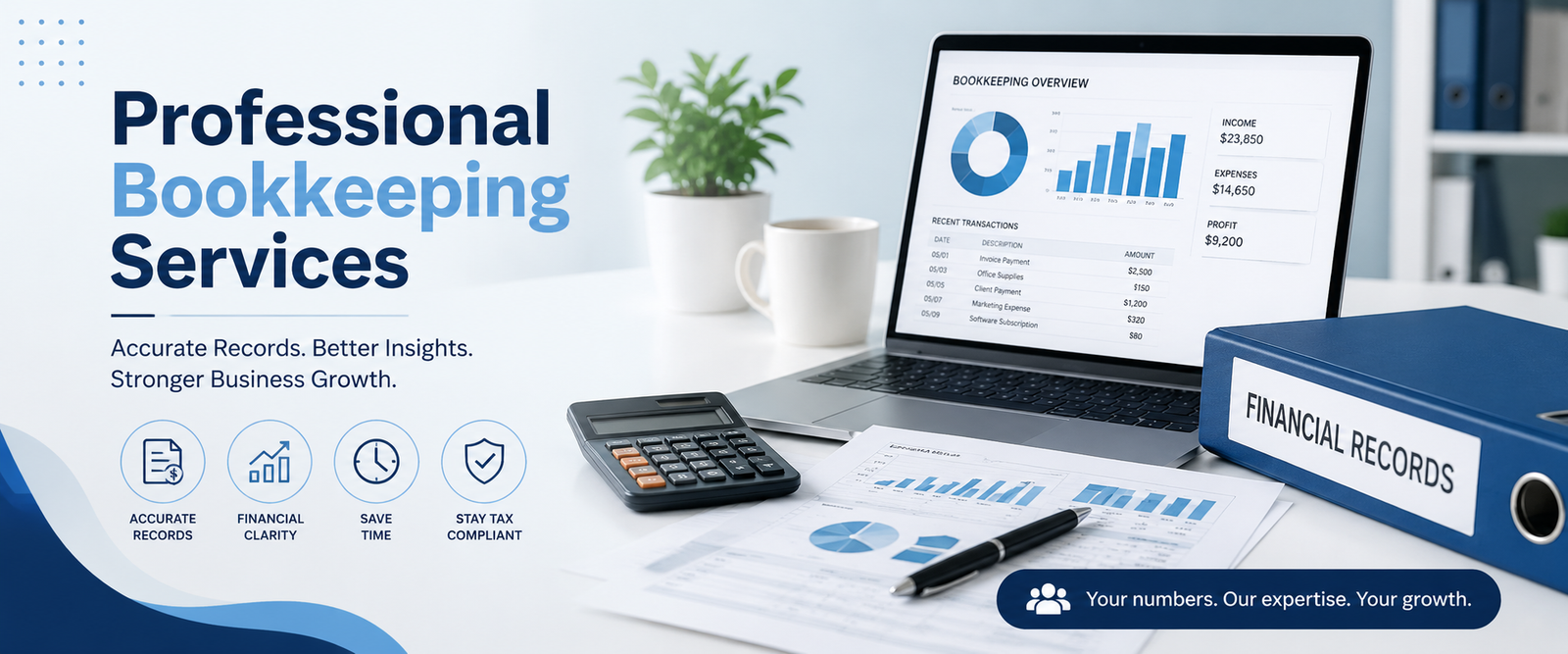 How Professional Bookkeeping Services Help Businesses Grow Smarter