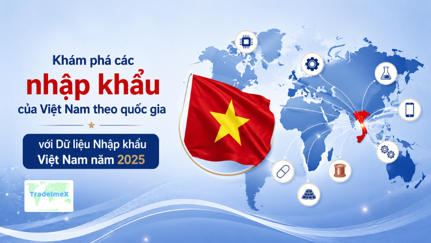 Khám phá các nhập khẩu của Việt Nam theo quốc gia với Dữ liệu Nhập khẩu Việt Nam năm 2025