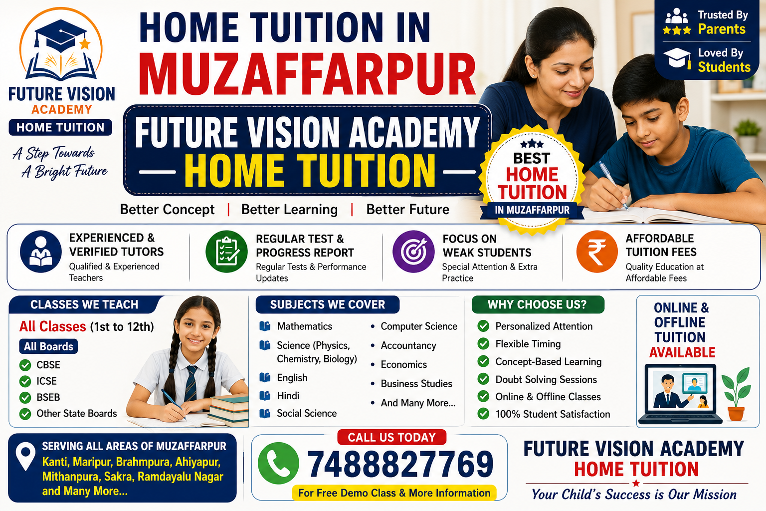 Home Tuition in Muzaffarpur | Best Home Tutor in Muzaffarpur | Future Vision Academy