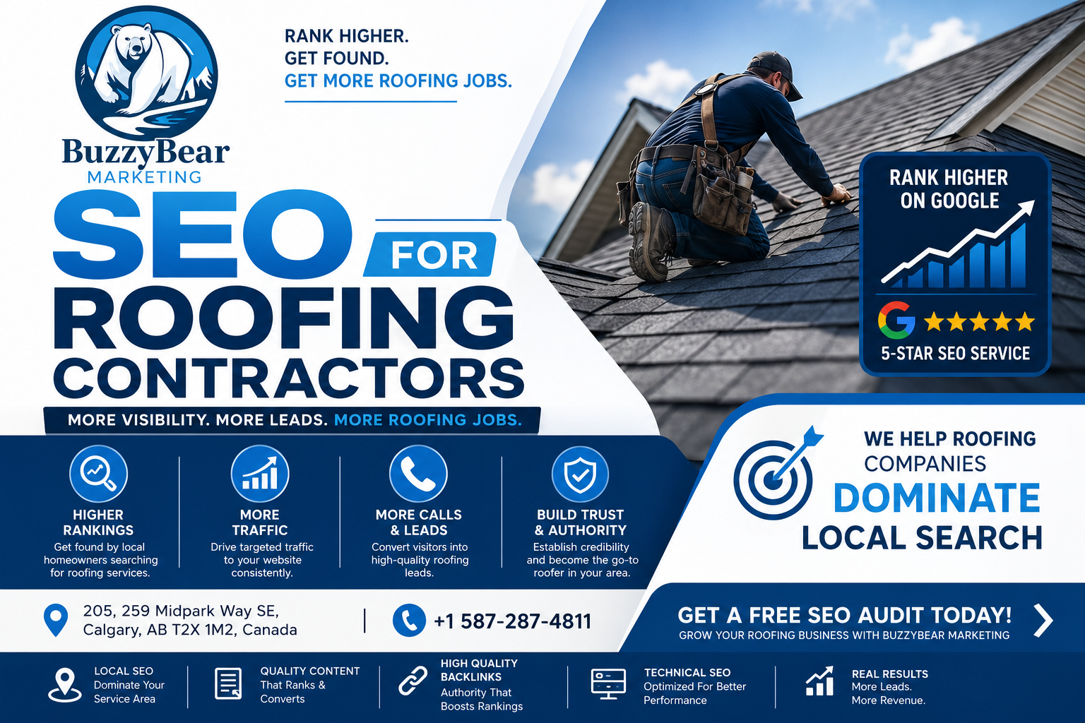 SEO for Roofing Contractors – Get More Local Roofing Leads with BuzzyBear Marketing