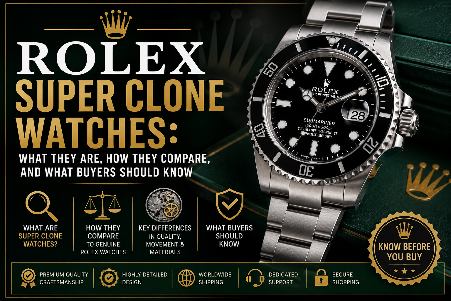 Rolex Super Clone Watches: What They Are, How They Compare, and What Every Buyer Should Know