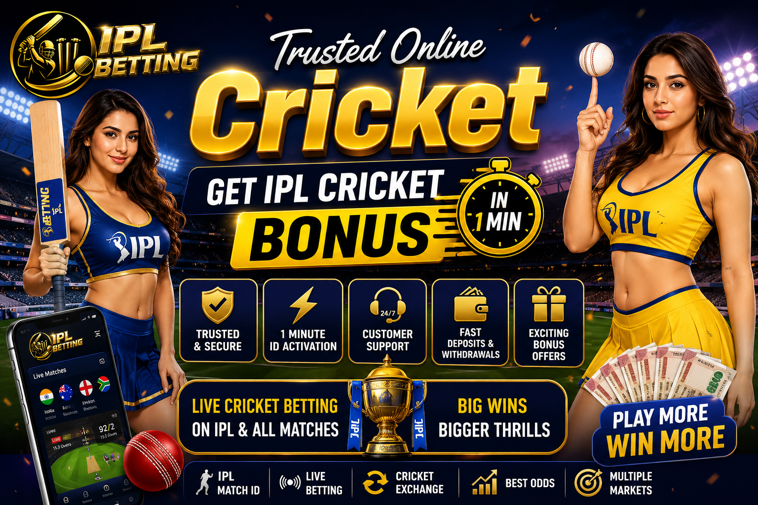 Trusted Online Cricket ID - Get IPL Cricket ID in 1 Min