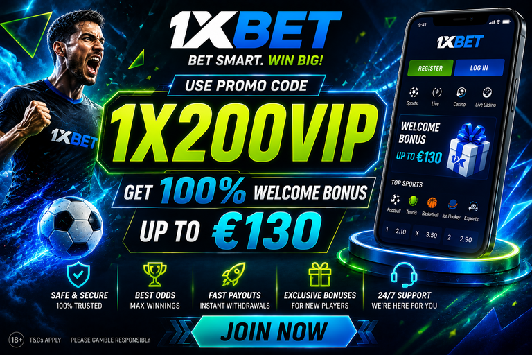 1xBet Sign Up Promo Code 2027: 1X200VIP – Welcome