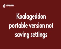 Koalageddon portable version not saving settings